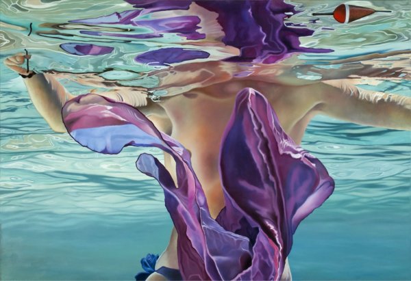Девушка в воде живопись