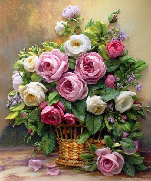 Принты для вышивки лентами