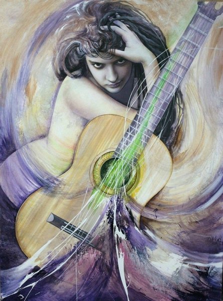 Гитара картины художников
