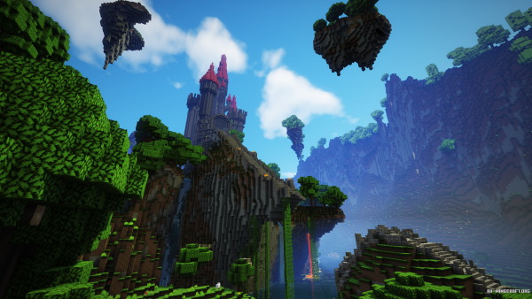 Красивый ландшафт в МАЙНКРАФТЕ