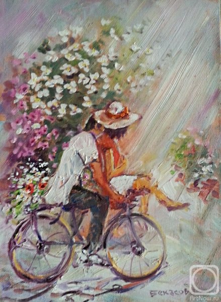 Картина двое на велосипеде