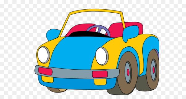 Машинка на прозрачном фоне для детей