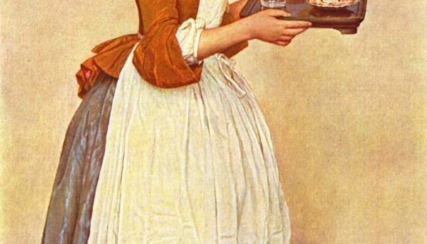 Девочка с подносом картина