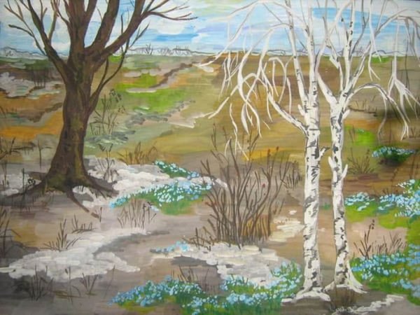 Весенняя картина для детей