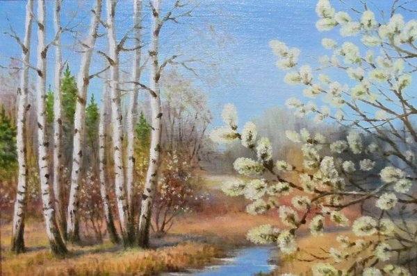 Дети пускают кораблики весной