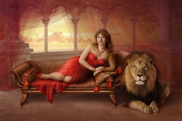 Женщина львица