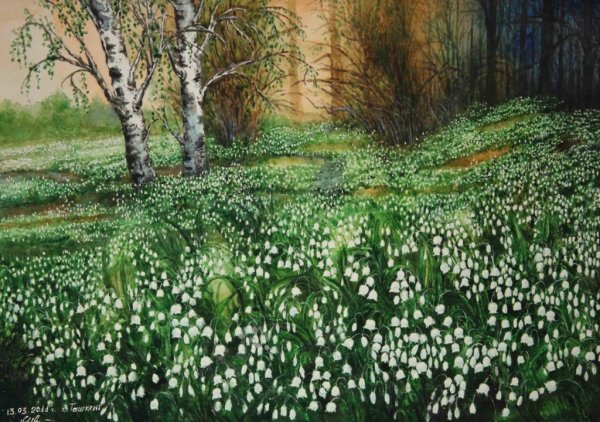 Весенняя картина для детей