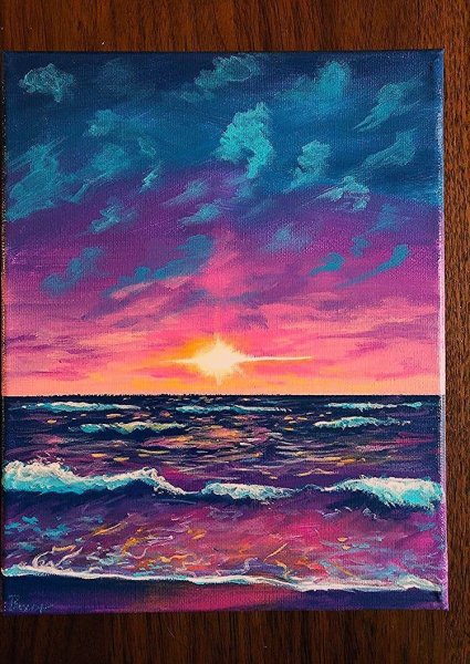 Красивые пейзажи акрилом для начинающих