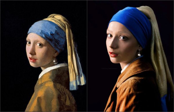 Ян Вермер девушка с жимчудной чередкой