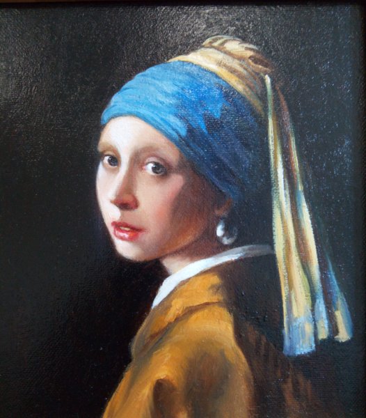 Яна Вермеера "девушка с жемчужной сережкой", (1665 г.)
