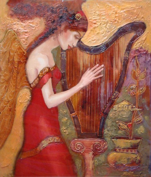 Девушка с арфой