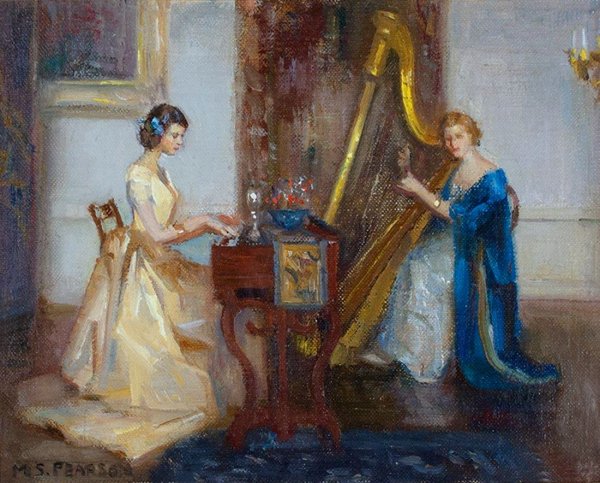 Девушка с арфой