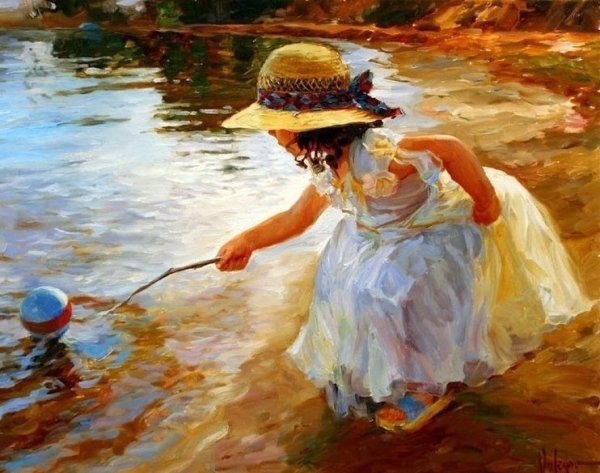 Владимир Волегов дети и море живопись