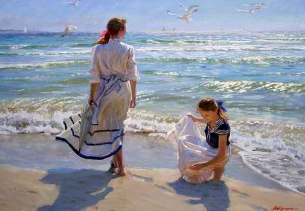 Художник Александр Аверин море