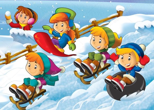 Зимние забавы для детей на улице