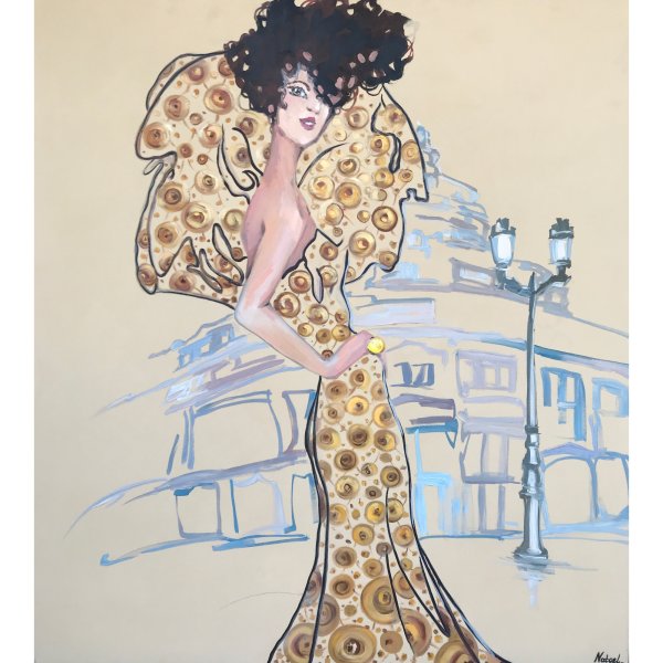 Девушка в золотом картина