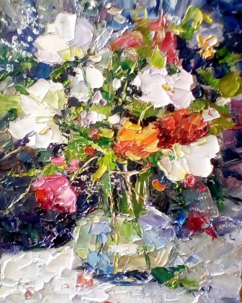 Живопись акрилом на холсте