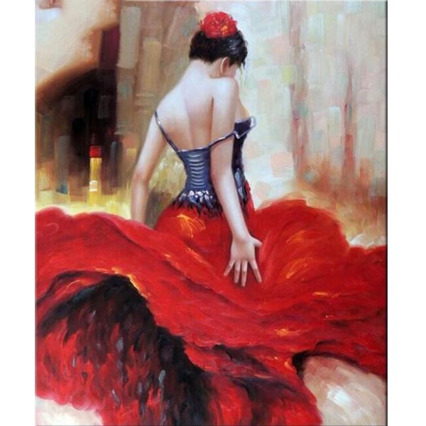 Женщина в Красном платье живопись