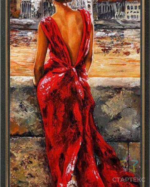 Девушка в Красном живопись