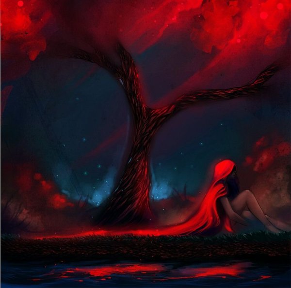 Фэнтези в красных тонах арты