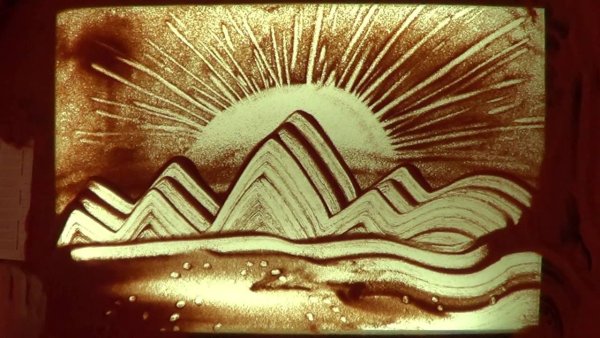 Рисование песком на световых столах