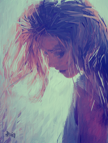 Грустная девушка