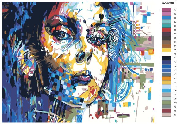 Абстрактные картины девушек