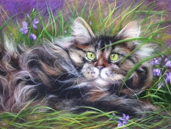 Живопись шерстью