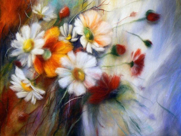 Картины из шерсти животные