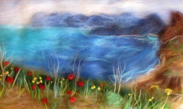 Живопись шерстью картины