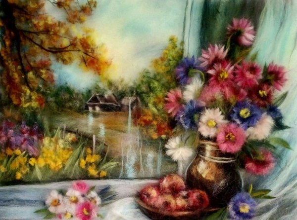 Живопись шерстью