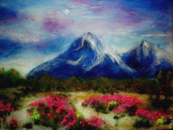 Картины из шерсти