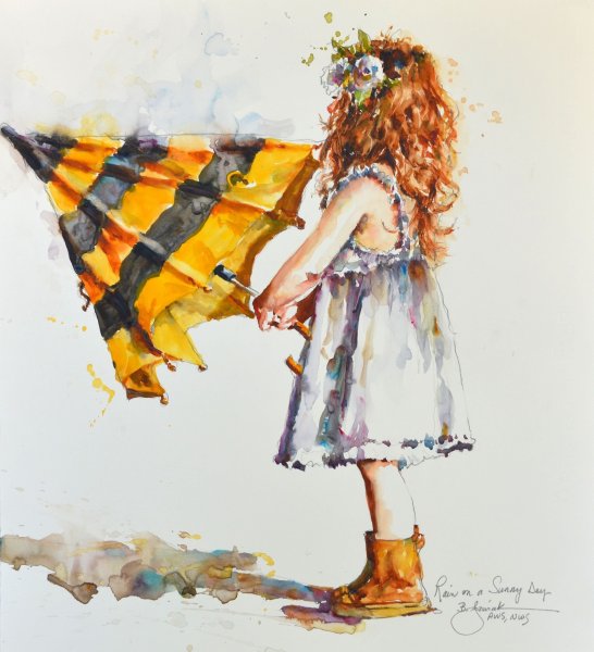 Дети акварель