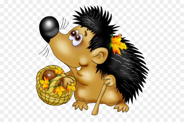 Ежик на прозрачном фоне