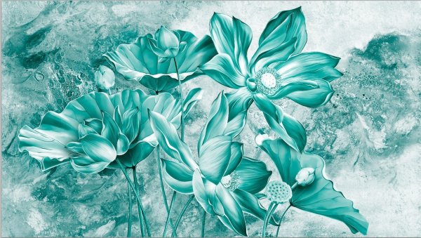 Бирюзовые цветы