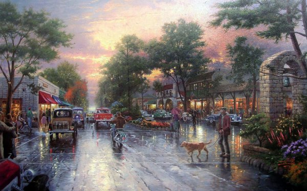 Кинкейд Томас картины города