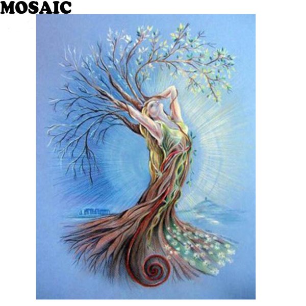 Девушка дерево картина