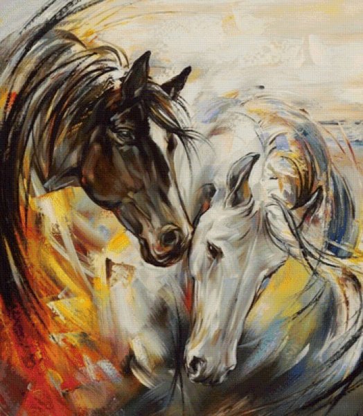 Лошади пара арт