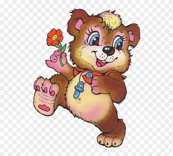 Медвежонок красками