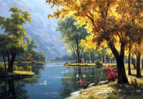 Краски осени, корейский художник Lee Sung