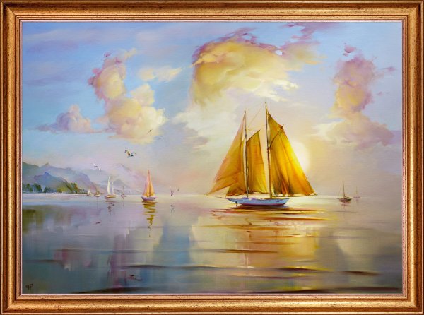 Картина романа Величко парусники