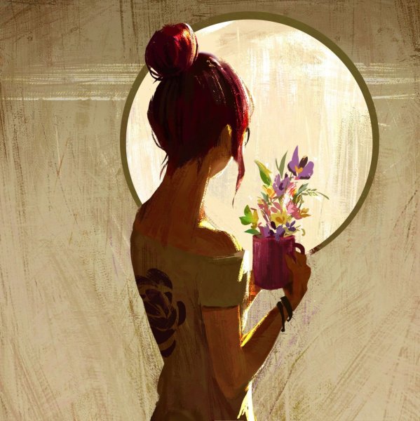 Лаванда девушка картина