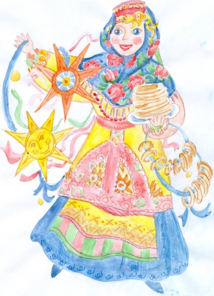 Масленица рисунок