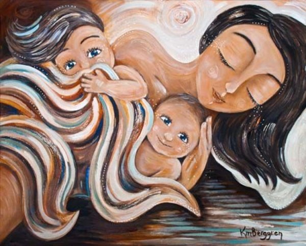 Картины Кэти Берггрен материнство