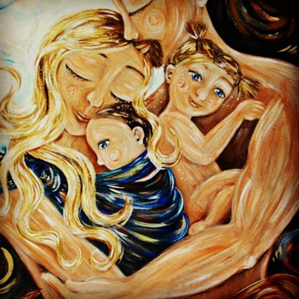 Картина с двумя детьми