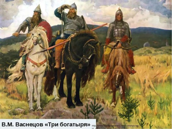 В.М. Васнецова «три богатыря»
