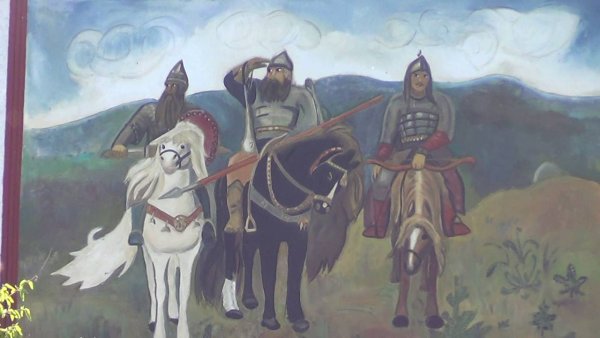 Репродукция Васнецова три богатыря