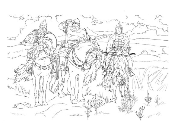 33 Богатыря картина Васнецова