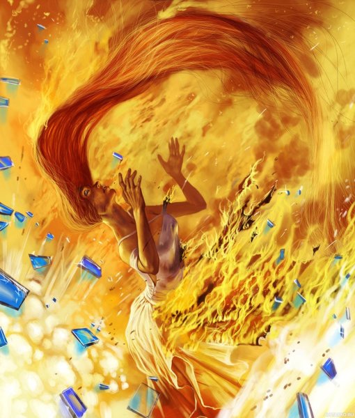 Счастливая рыжая девушка