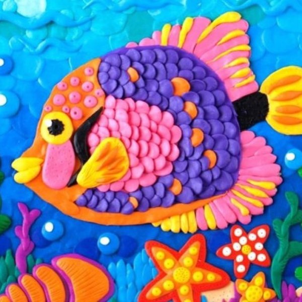 Пластилиновая живопись для детей